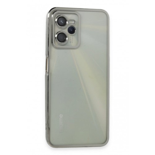 Newface Realme C35 Kılıf Razer Lensli Silikon - Gümüş Newface Realme C35 Kılıf Razer Lensli Silikon - Gümüş