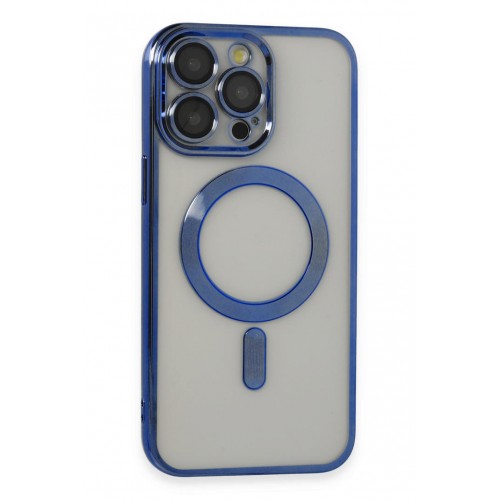 Newface iPhone 14 Pro Max Kılıf Kross Magneticsafe Kapak - Lacivert