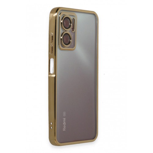 Newface Xiaomi Redmi 10 5G Kılıf Razer Lensli Silikon - Gold Newface Xiaomi Redmi 10 5G Kılıf Razer Lensli Silikon - Gold