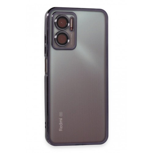 Newface Xiaomi Redmi 10 5G Kılıf Razer Lensli Silikon - Mor