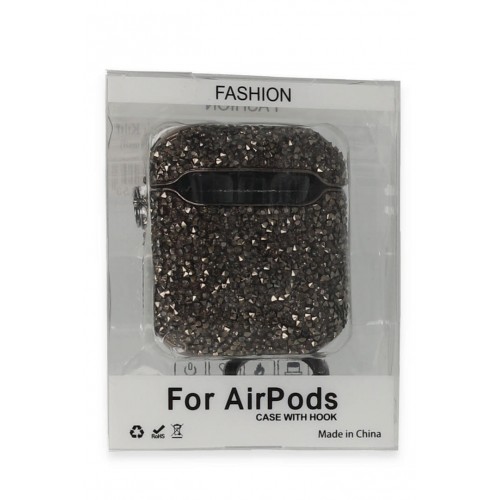 Newface Airpods (1.nesil) Mira Taşlı Kılıf - Siyah Newface Airpods (1.nesil) Mira Taşlı Kılıf - Siyah