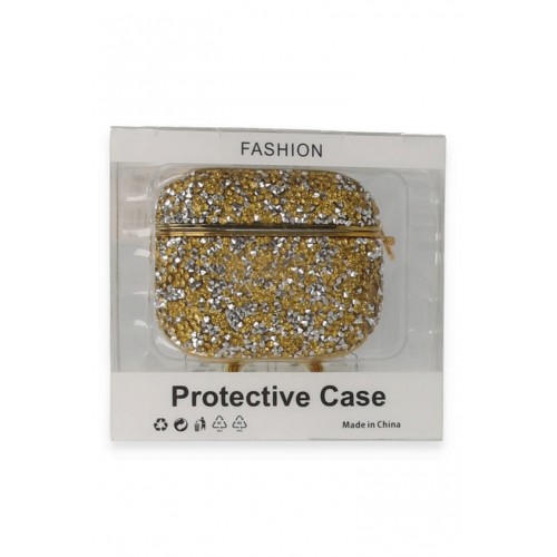 Newface Airpods 3 (3.nesil) Mira Taşlı Kılıf - Gold Newface Airpods 3 (3.nesil) Mira Taşlı Kılıf - Gold