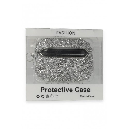 Newface Airpods Pro (1.nesil) Mira Taşlı Kılıf - Gümüş Newface Airpods Pro (1.nesil) Mira Taşlı Kılıf - Gümüş