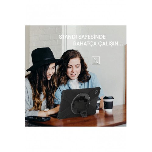 Newface Samsung Galaxy Tab A9 Plus Kılıf Amazing Tablet Kapak - Siyah Newface Samsung Galaxy Tab A9 Plus Kılıf Amazing Tablet Kapak - Siyah