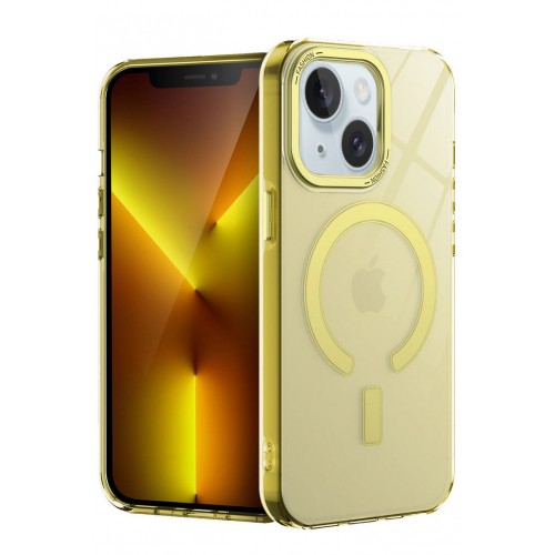 Newface iPhone 15 Kılıf Troy Magsafe Kapak - Sarı