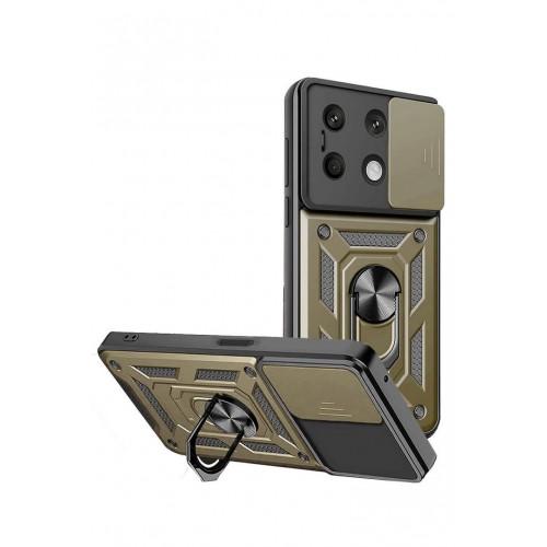 Newface Xiaomi Redmi Note 13 Kılıf Pars Lens Yüzüklü Silikon - Gold Newface Xiaomi Redmi Note 13 Kılıf Pars Lens Yüzüklü Silikon - Gold