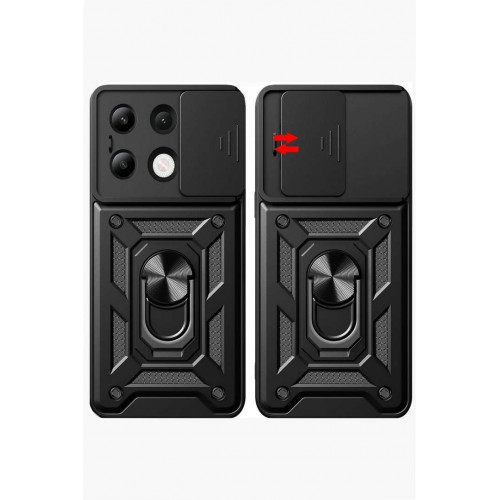 Newface Xiaomi Redmi Note 13 Kılıf Pars Lens Yüzüklü Silikon - Gold Newface Xiaomi Redmi Note 13 Kılıf Pars Lens Yüzüklü Silikon - Gold