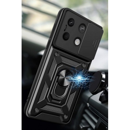 Newface Xiaomi Redmi Note 13 Kılıf Pars Lens Yüzüklü Silikon - Yeşil Newface Xiaomi Redmi Note 13 Kılıf Pars Lens Yüzüklü Silikon - Yeşil
