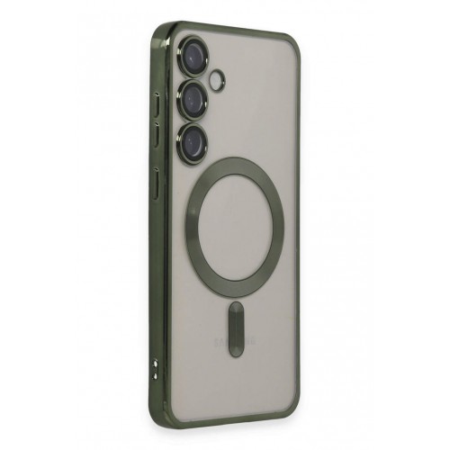 Newface Samsung Galaxy S24 Kılıf Kross Magneticsafe Kapak - Koyu Yeşil Newface Samsung Galaxy S24 Kılıf Kross Magneticsafe Kapak - Koyu Yeşil