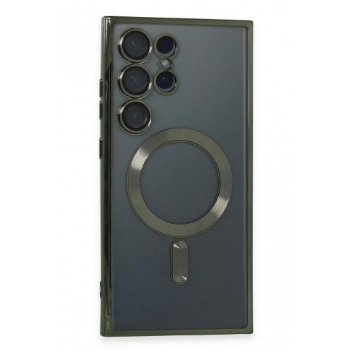 Newface Samsung Galaxy S24 Ultra Kılıf Kross Magneticsafe Kapak - Koyu Yeşil Newface Samsung Galaxy S24 Ultra Kılıf Kross Magneticsafe Kapak - Koyu Yeşil