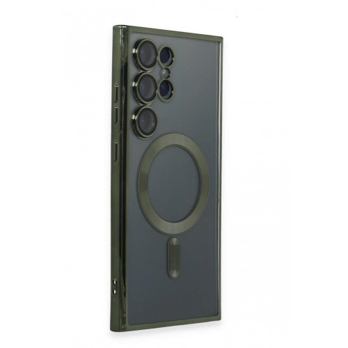 Newface Samsung Galaxy S24 Ultra Kılıf Kross Magneticsafe Kapak - Koyu Yeşil Newface Samsung Galaxy S24 Ultra Kılıf Kross Magneticsafe Kapak - Koyu Yeşil
