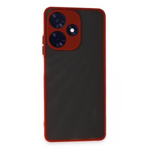 Newface İnfinix Hot 30 4G Kılıf Montreal Silikon Kapak - Kırmızı Newface İnfinix Hot 30 4G Kılıf Montreal Silikon Kapak - Kırmızı