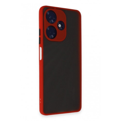 Newface İnfinix Hot 30 4G Kılıf Montreal Silikon Kapak - Kırmızı Newface İnfinix Hot 30 4G Kılıf Montreal Silikon Kapak - Kırmızı