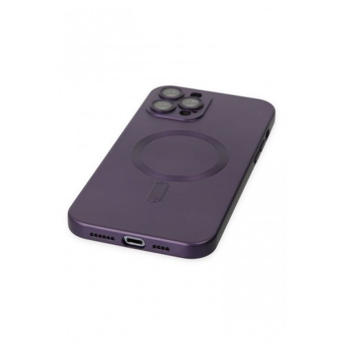 Newface iPhone 12 Pro Max Kılıf Moshi Lens Magneticsafe Silikon - Mor Newface iPhone 12 Pro Max Kılıf Moshi Lens Magneticsafe Silikon - Mor