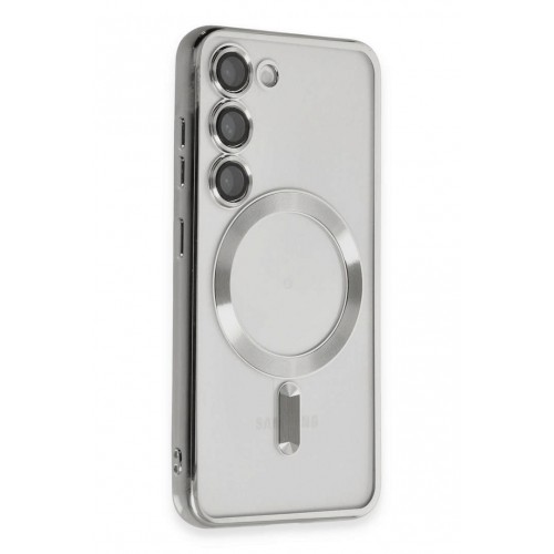 Newface Samsung Galaxy S24 Kılıf Kross Magneticsafe Kapak - Gümüş Newface Samsung Galaxy S24 Kılıf Kross Magneticsafe Kapak - Gümüş