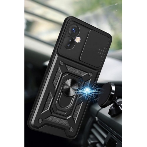 Newface İnfinix Hot 30 5G Kılıf Pars Lens Yüzüklü Silikon - Lacivert Newface İnfinix Hot 30 5G Kılıf Pars Lens Yüzüklü Silikon - Lacivert