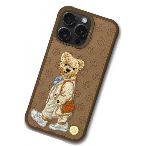 ZuckBear iPhone 15 Pro Paris Gentleman Kapak - Bag ZuckBear iPhone 15 Pro Paris Gentleman Kapak - Bag