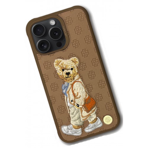 ZuckBear iPhone 15 Pro Paris Gentleman Kapak - Bag ZuckBear iPhone 15 Pro Paris Gentleman Kapak - Bag