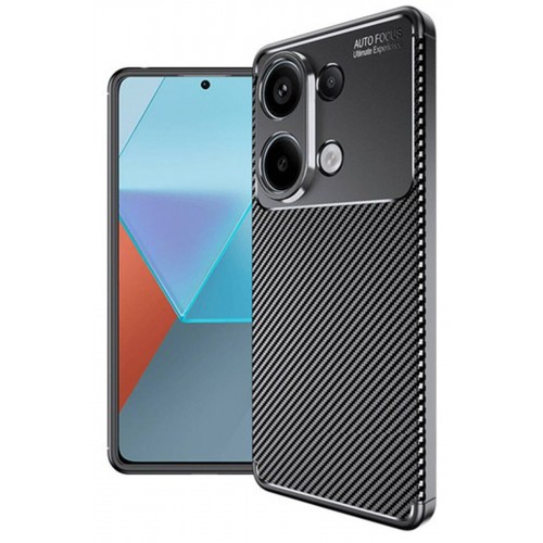 Newface Xiaomi Redmi Note 13 Pro 4G Kılıf Focus Karbon Silikon - Siyah