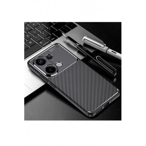 Newface Xiaomi Redmi Note 13 Pro 4G Kılıf Focus Karbon Silikon - Siyah Newface Xiaomi Redmi Note 13 Pro 4G Kılıf Focus Karbon Silikon - Siyah