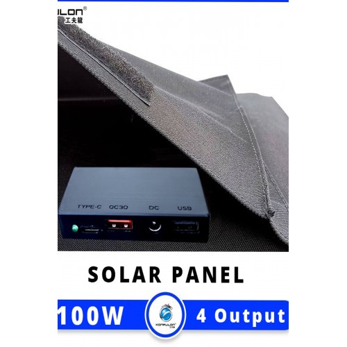 Konfulon SH-04 100W Hızlı Şarj Taşınabilir Güneş Enerji Paneli Şarj İstasyonu - Siyah Konfulon SH-04 100W Hızlı Şarj Taşınabilir Güneş Enerji Paneli Şarj İstasyonu - Siyah