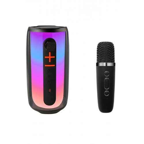 Newface Pluse 6 Mikrofonlu RGB Kablosuz Hoparlör - Siyah Newface Pluse 6 Mikrofonlu RGB Kablosuz Hoparlör - Siyah