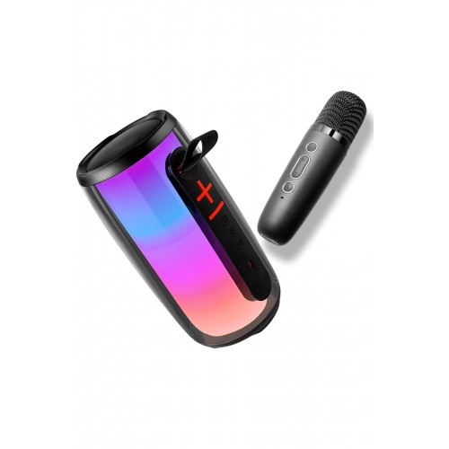 Newface Pluse 6 Mikrofonlu RGB Kablosuz Hoparlör - Siyah Newface Pluse 6 Mikrofonlu RGB Kablosuz Hoparlör - Siyah