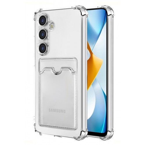 Newface Samsung Galaxy S24 Plus Kılıf Kart Şeffaf Silikon - Şeffaf