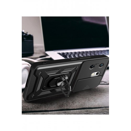 Newface İnfinix Zero 30 4G Kılıf Pars Lens Yüzüklü Silikon - Siyah Newface İnfinix Zero 30 4G Kılıf Pars Lens Yüzüklü Silikon - Siyah