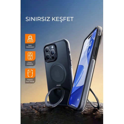 Joko iPhone 15 Pro Max Toras Airbag Magsafe Kapak - Siyah Joko iPhone 15 Pro Max Toras Airbag Magsafe Kapak - Siyah