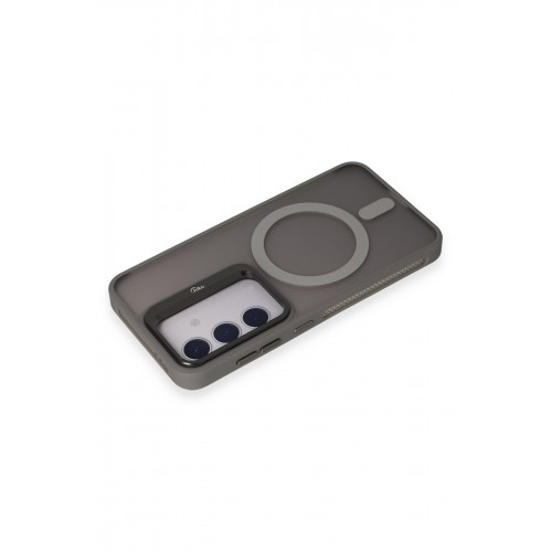 Joko Samsung Galaxy S24 Plus Flet Lens Magsafe Kapak - Gri Joko Samsung Galaxy S24 Plus Flet Lens Magsafe Kapak - Gri