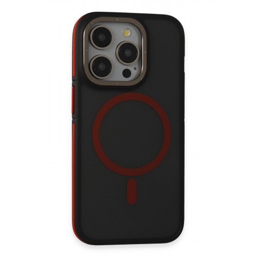 Joko iPhone 15 Pro Max Rocky Magsafe Kapak - Siyah-Kırmızı Joko iPhone 15 Pro Max Rocky Magsafe Kapak - Siyah-Kırmızı