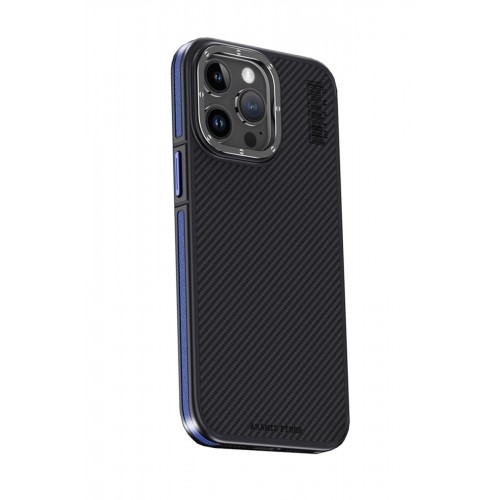 Joko iPhone 15 Pro Kılıf Aramid 600D Kevlar Karbon Fiber Magsafe Kapak - Lacivert Joko iPhone 15 Pro Kılıf Aramid 600D Kevlar Karbon Fiber Magsafe Kapak - Lacivert