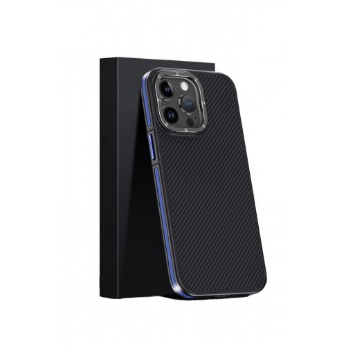 Joko iPhone 15 Pro Kılıf Aramid 600D Kevlar Karbon Fiber Magsafe Kapak - Lacivert Joko iPhone 15 Pro Kılıf Aramid 600D Kevlar Karbon Fiber Magsafe Kapak - Lacivert