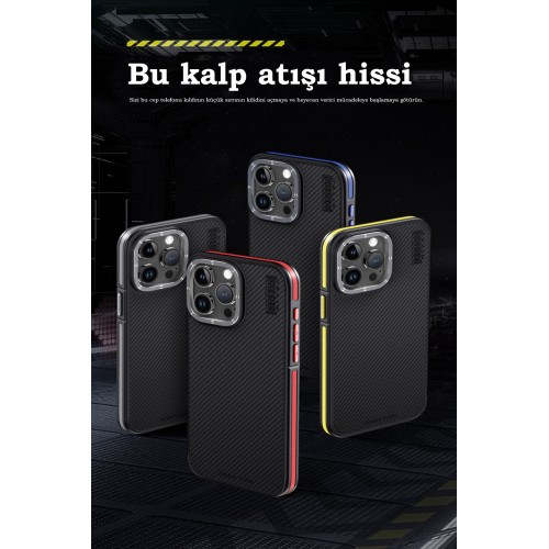 Joko iPhone 15 Pro Max Kılıf Aramid 600D Kevlar Karbon Fiber Magsafe Kapak - Gri Joko iPhone 15 Pro Max Kılıf Aramid 600D Kevlar Karbon Fiber Magsafe Kapak - Gri