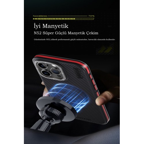 Joko iPhone 15 Pro Max Kılıf Aramid 600D Kevlar Karbon Fiber Magsafe Kapak - Gri Joko iPhone 15 Pro Max Kılıf Aramid 600D Kevlar Karbon Fiber Magsafe Kapak - Gri