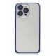 Joko iPhone 15 Pro Metal Bumper Mat Kapak - Lacivert Joko iPhone 15 Pro Metal Bumper Mat Kapak - Lacivert
