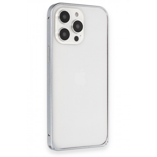 Joko iPhone 15 Pro Metal Bumper Mat Kapak - Gri Joko iPhone 15 Pro Metal Bumper Mat Kapak - Gri