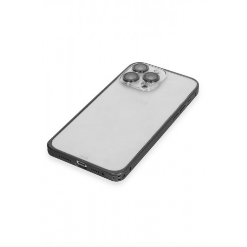 Joko iPhone 15 Pro Max Metal Bumper Mat Kapak - Siyah Joko iPhone 15 Pro Max Metal Bumper Mat Kapak - Siyah