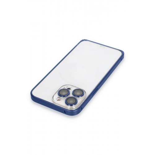 Joko iPhone 15 Pro Max Metal Bumper Mat Kapak - Lacivert Joko iPhone 15 Pro Max Metal Bumper Mat Kapak - Lacivert