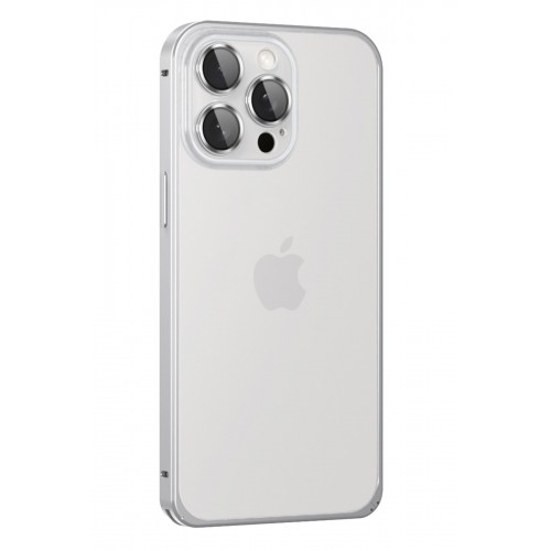 Joko iPhone 15 Pro Max Metal Bumper Mat Kapak - Gümüş Joko iPhone 15 Pro Max Metal Bumper Mat Kapak - Gümüş