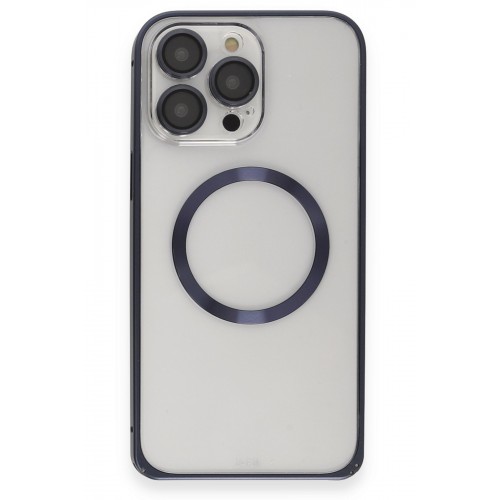 Joko iPhone 15 Pro Kılıf Metal Bumper Magneticsafe Kapak - Lacivert Joko iPhone 15 Pro Kılıf Metal Bumper Magneticsafe Kapak - Lacivert