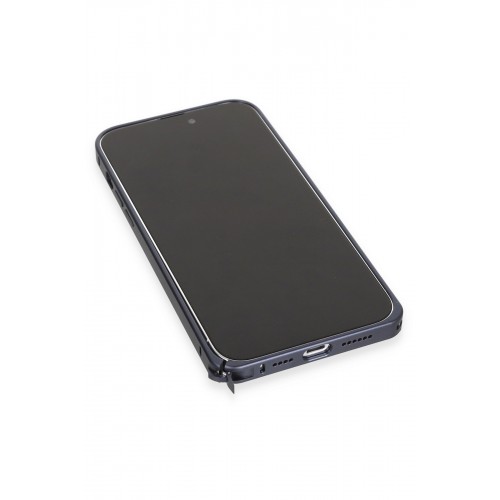 Joko iPhone 15 Pro Kılıf Metal Bumper Magneticsafe Kapak - Lacivert Joko iPhone 15 Pro Kılıf Metal Bumper Magneticsafe Kapak - Lacivert