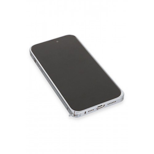 Joko iPhone 15 Pro Max Kılıf Metal Bumper Magneticsafe Kapak - Gri Joko iPhone 15 Pro Max Kılıf Metal Bumper Magneticsafe Kapak - Gri