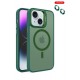 Joko iPhone 14 Kılıf Flet Lens Magsafe Kapak - Koyu Yeşil Joko iPhone 14 Kılıf Flet Lens Magsafe Kapak - Koyu Yeşil