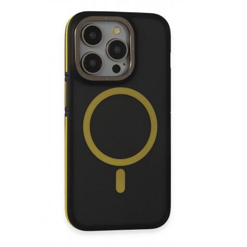 Joko iPhone 14 Pro Kılıf Rocky Magsafe Kapak - Siyah-Sarı Joko iPhone 14 Pro Kılıf Rocky Magsafe Kapak - Siyah-Sarı