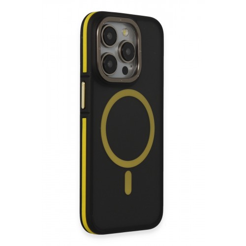 Joko iPhone 14 Pro Kılıf Rocky Magsafe Kapak - Siyah-Sarı Joko iPhone 14 Pro Kılıf Rocky Magsafe Kapak - Siyah-Sarı