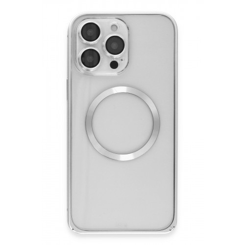 Joko iPhone 15 Pro Max Kılıf Metal Bumper Magneticsafe Kapak - Gümüş Joko iPhone 15 Pro Max Kılıf Metal Bumper Magneticsafe Kapak - Gümüş