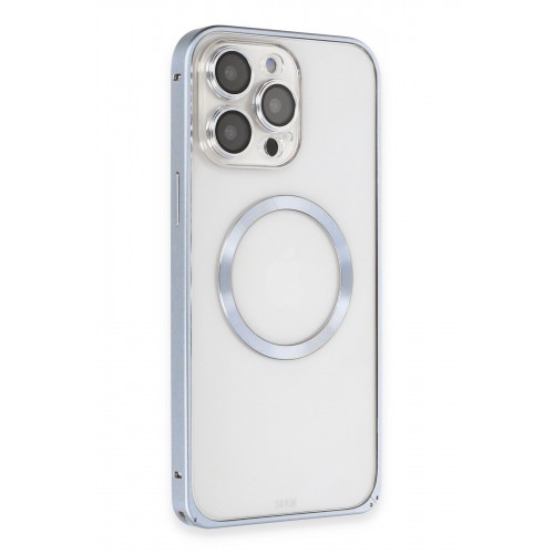 Joko iPhone 13 Pro Max Kılıf Metal Bumper Magneticsafe Kapak - Sierra Blue Joko iPhone 13 Pro Max Kılıf Metal Bumper Magneticsafe Kapak - Sierra Blue