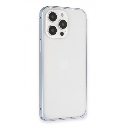 Joko iPhone 13 Pro Max Kılıf Metal Bumper Magneticsafe Kapak - Sierra Blue Joko iPhone 13 Pro Max Kılıf Metal Bumper Magneticsafe Kapak - Sierra Blue
